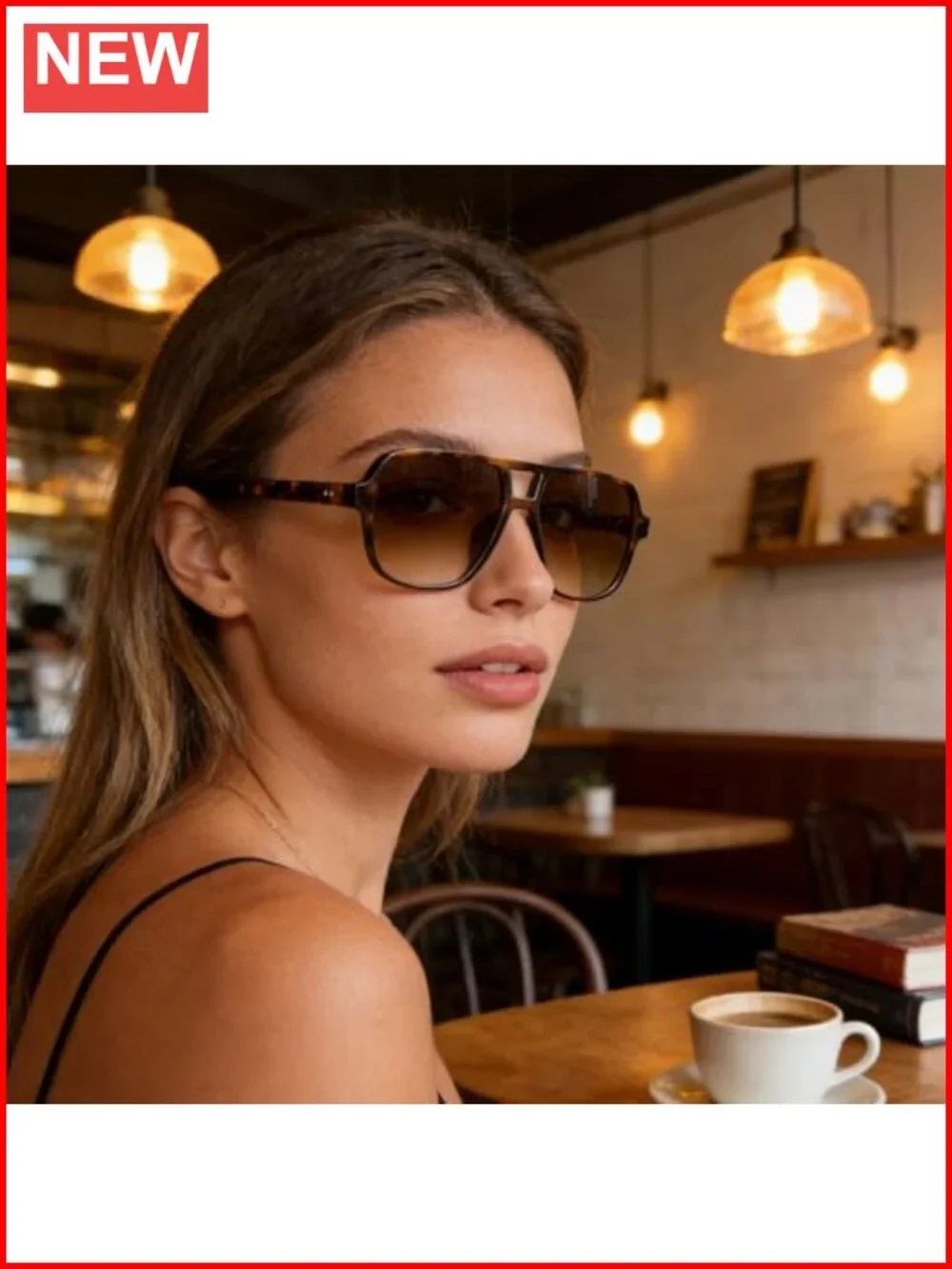 Retro Square Aviator Sunglasses with UV400 Protection Lightweight